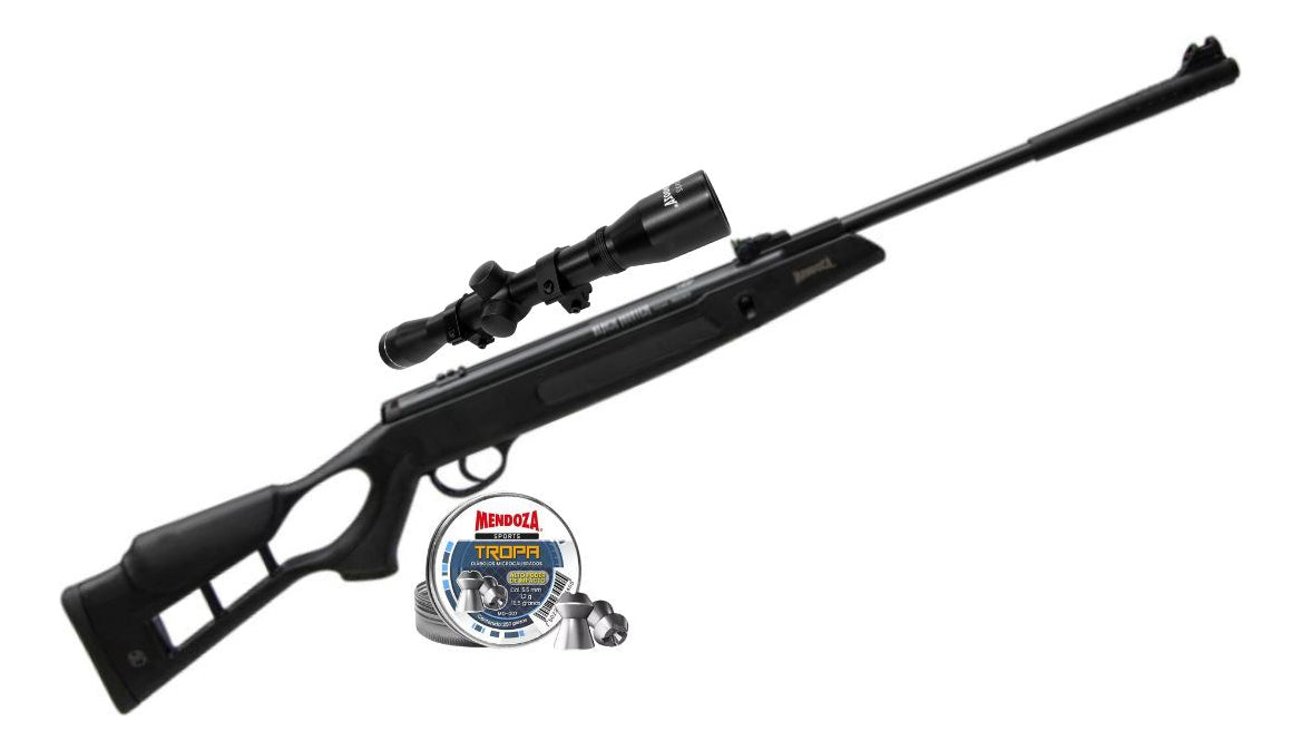 Rifle Black Hunter Msh-004 Mendoza Resorte Cal.5.5 Mm + Mira