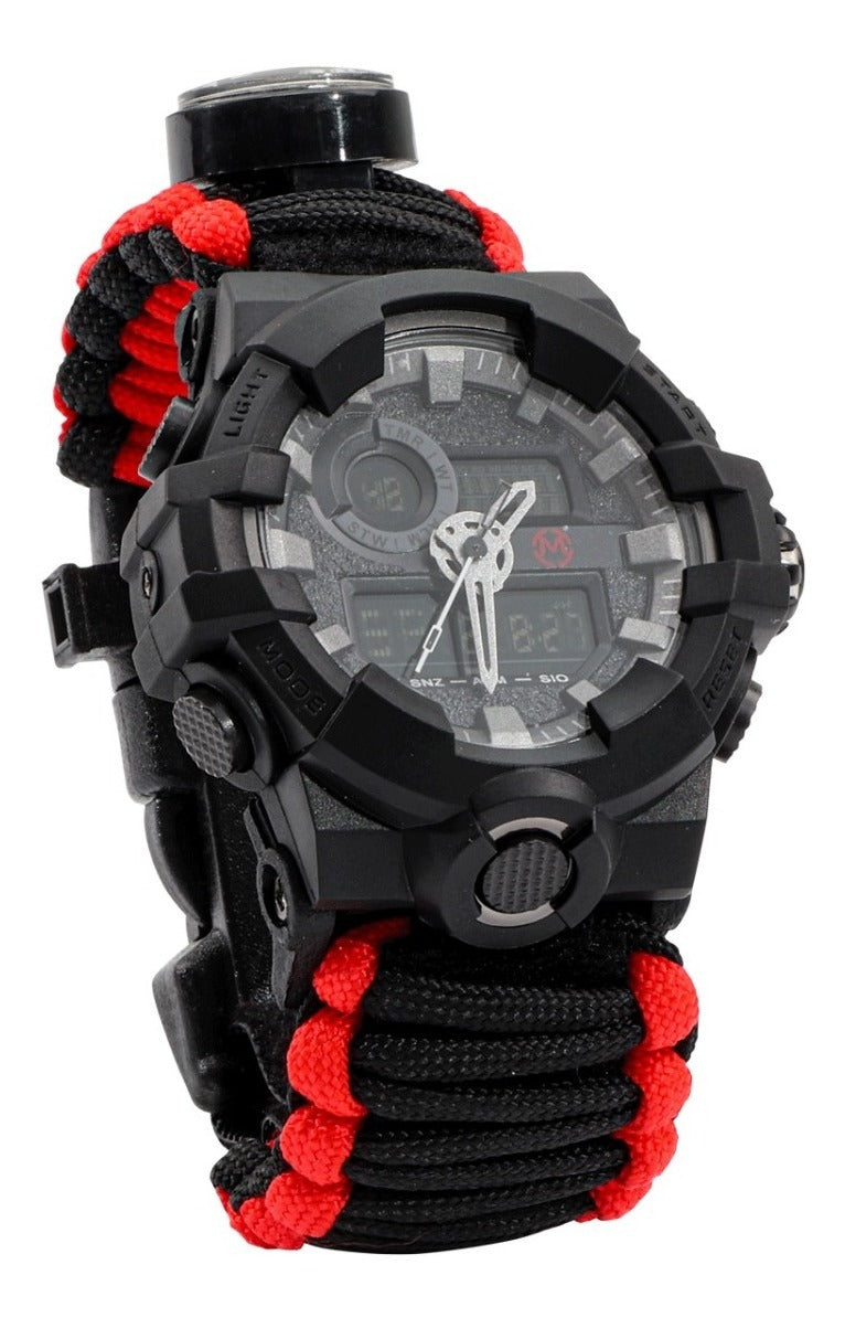 Reloj De Supervivencia Táctico Paracord 6 Dígitos Mendoza