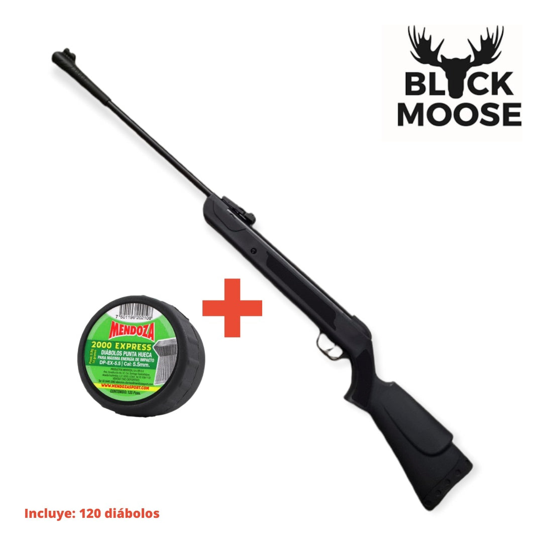 Rifle Black Moose Lb600 Resorte 5.5mm + 120 Diabolos Mendoza