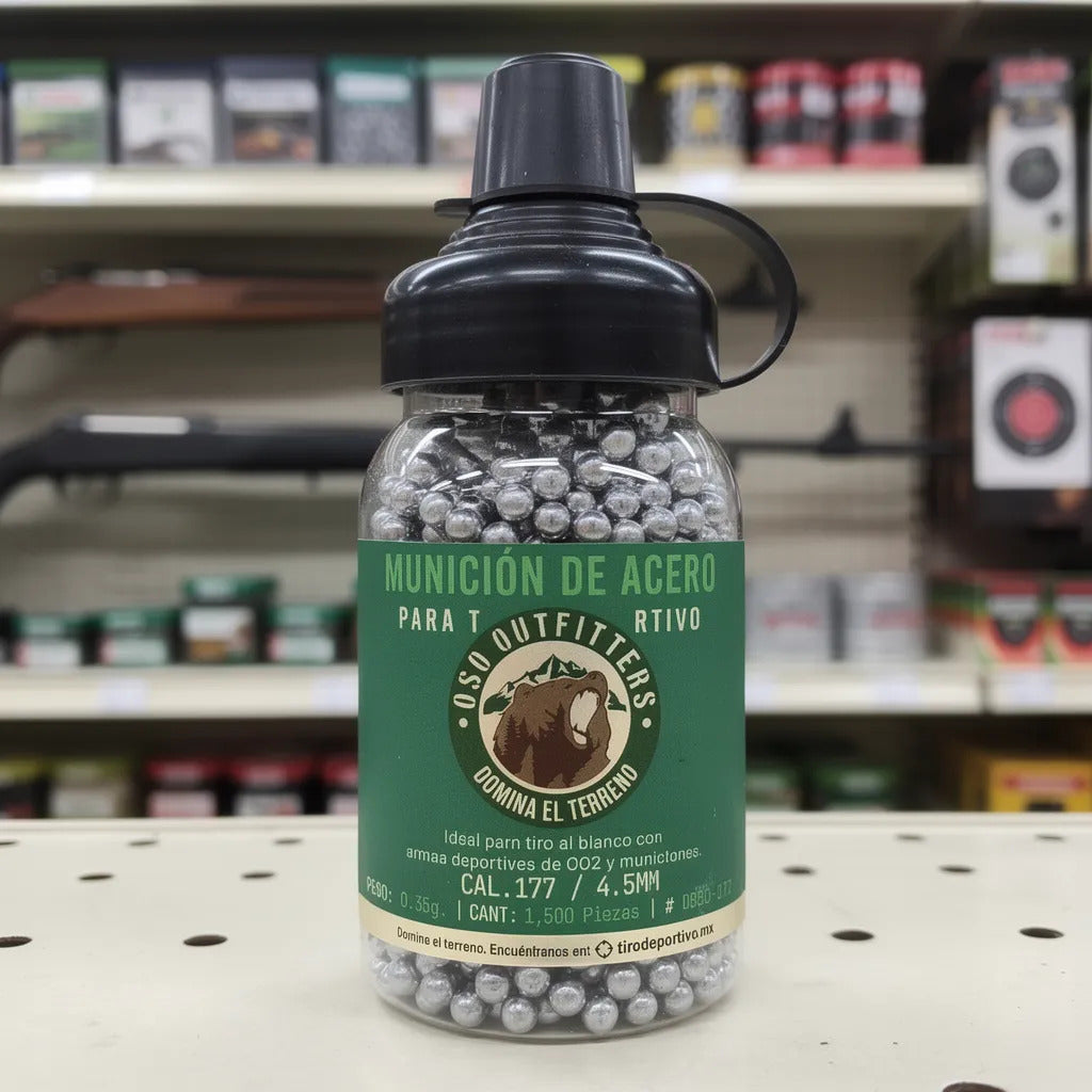Balines Bbs Municiones 4.5mm Oso Outfitters 1500 Pz Tiro