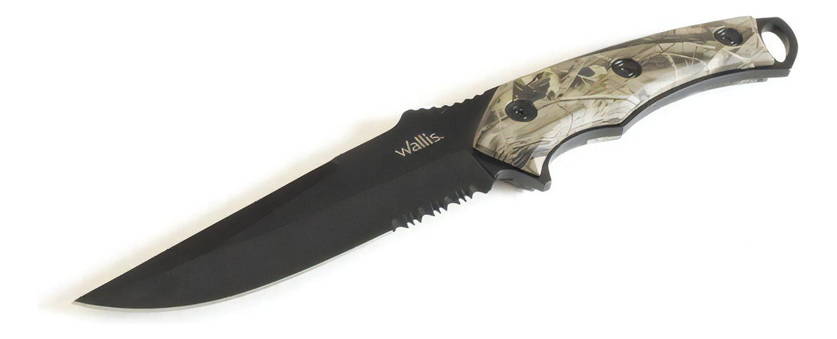 Cuchillo Wallis K901347 Camuflaje Hoja Liso Con Sierra