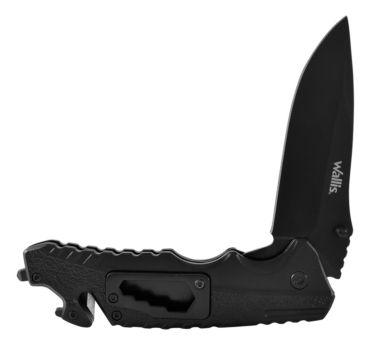 Navaja Con Hoja Plegable Wallis, Con Mango Metal Negro