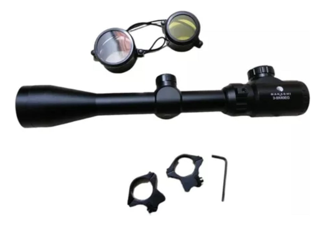 Mira Telescópica 3-9x40 Retícula Iluminada Nakashi