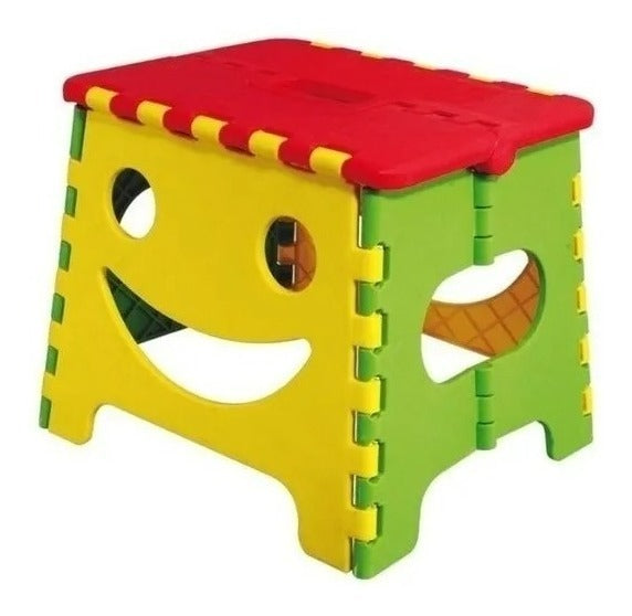 Banco Plegable Multiusos Colores Niño 100kg 25x20x22cm