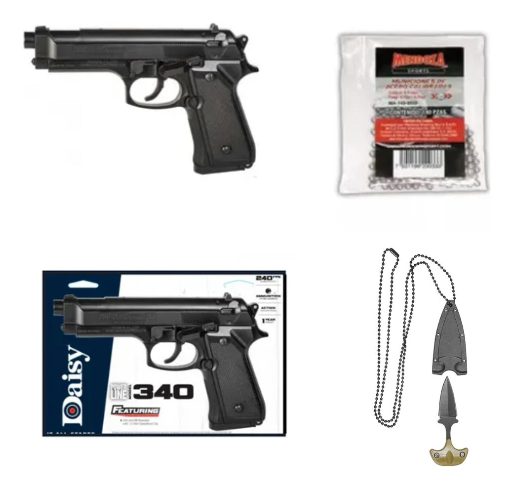 Pistola Resorte Daisy 340 De 200 Tiros 4.5mm Bbs Blowback + Navaja