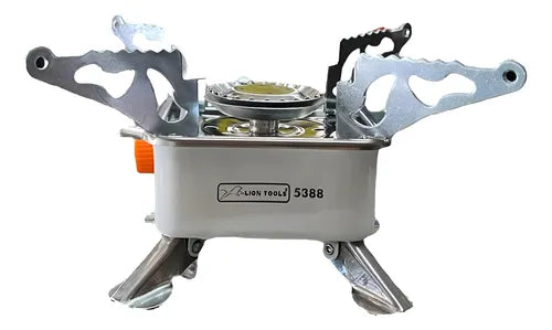 Mini Estufa Portátil Plegable De Acero Inox Lion Tools