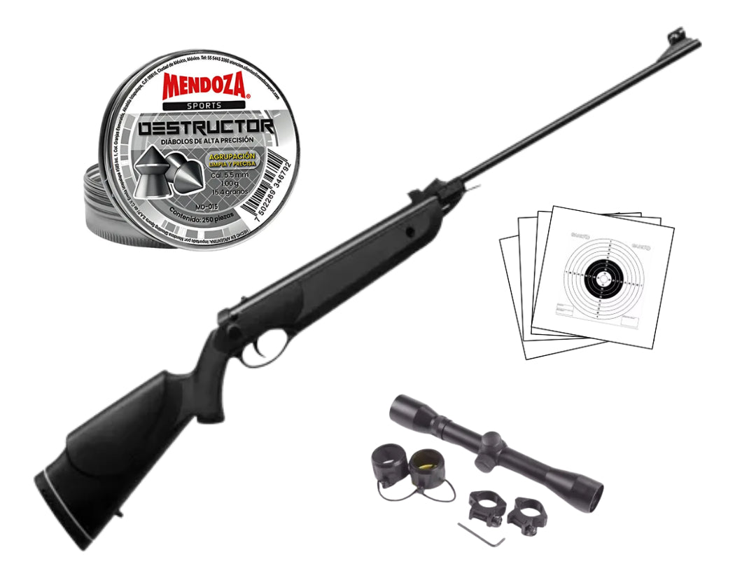 Rifle Resorte 2063 Media Potencia 5.5mm Marksman Beeman Kit