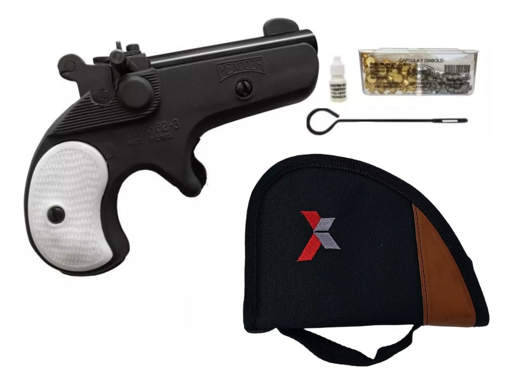 Pistola Deportiva Derringer Mendoza Salva + Funda Negra 19j