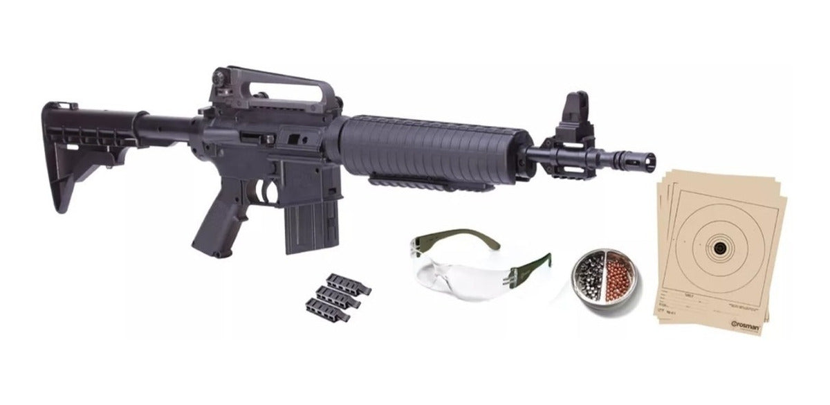 Rifle Crosman M4177kt Kit Diabolo Balin Lentes Diana 4.5mm