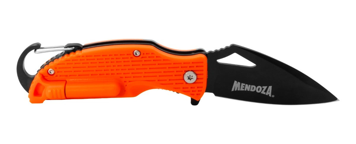 Navaja Plegable Mendoza Mc-035 De Acero Inox Con Mosqueton