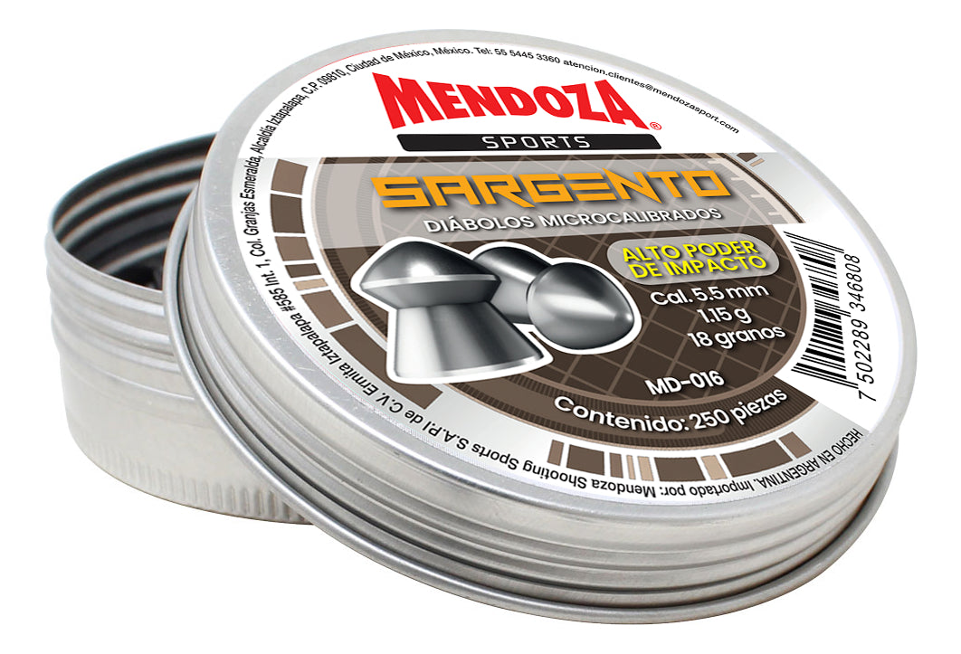 Diábolos Mendoza Sargento Md-016 5.5mm Microcalibrados