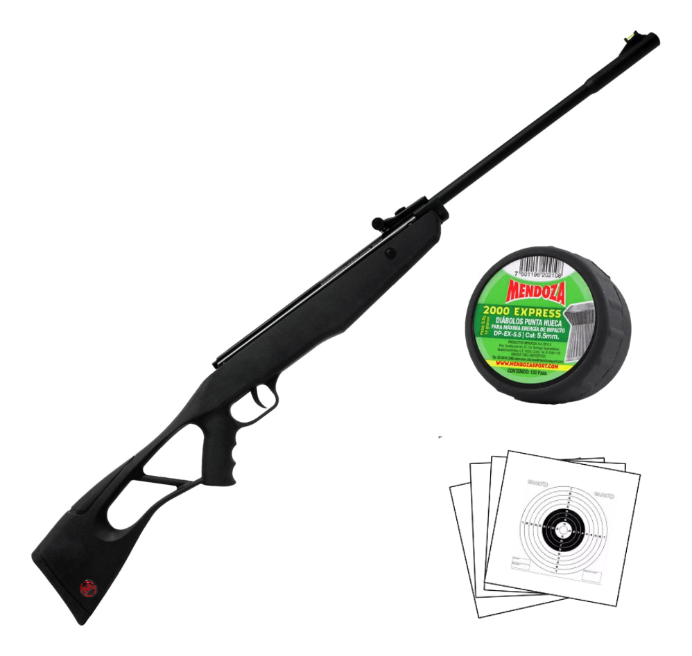 Rifle De Resorte Inferno Cal. 5.5 Polímero + Diabolos