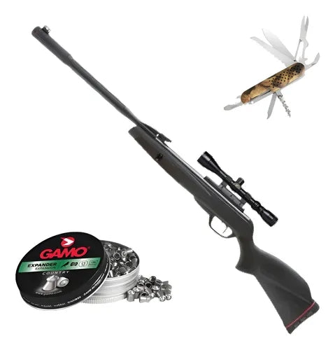 Rifle Gamo Black Fusion Nitropiston Igt Mach1 Con Mira 5.5mm En Kit