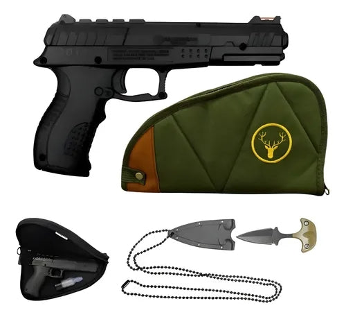 Pistola De Resorte 1018 Marksman 18 Tiros Bbs + Funda Negra