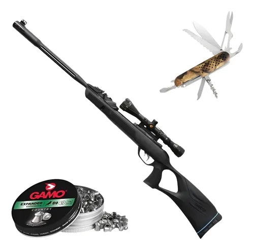 Rifle Gamo Gamo Black Bear Nitropiston C/ Mira Caceria 5.5mm En Kit