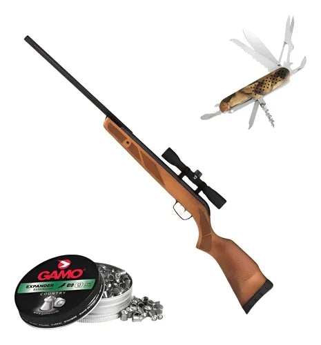Rifle Gamo Big Cat Hunter Cal.5.5 Mm Resorte + Mira 4x32 En Kit