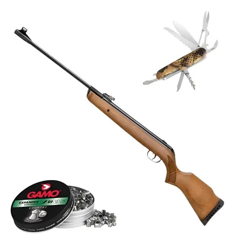 Rifle Gamo Big Cat Hunter Cal.5.5 Mm Resorte 24 J En Kit