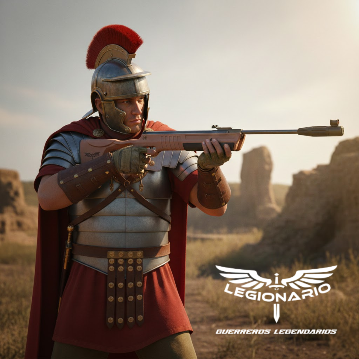 Rifle de aire Mendoza Legionario 5.5mm Resorte en combo
