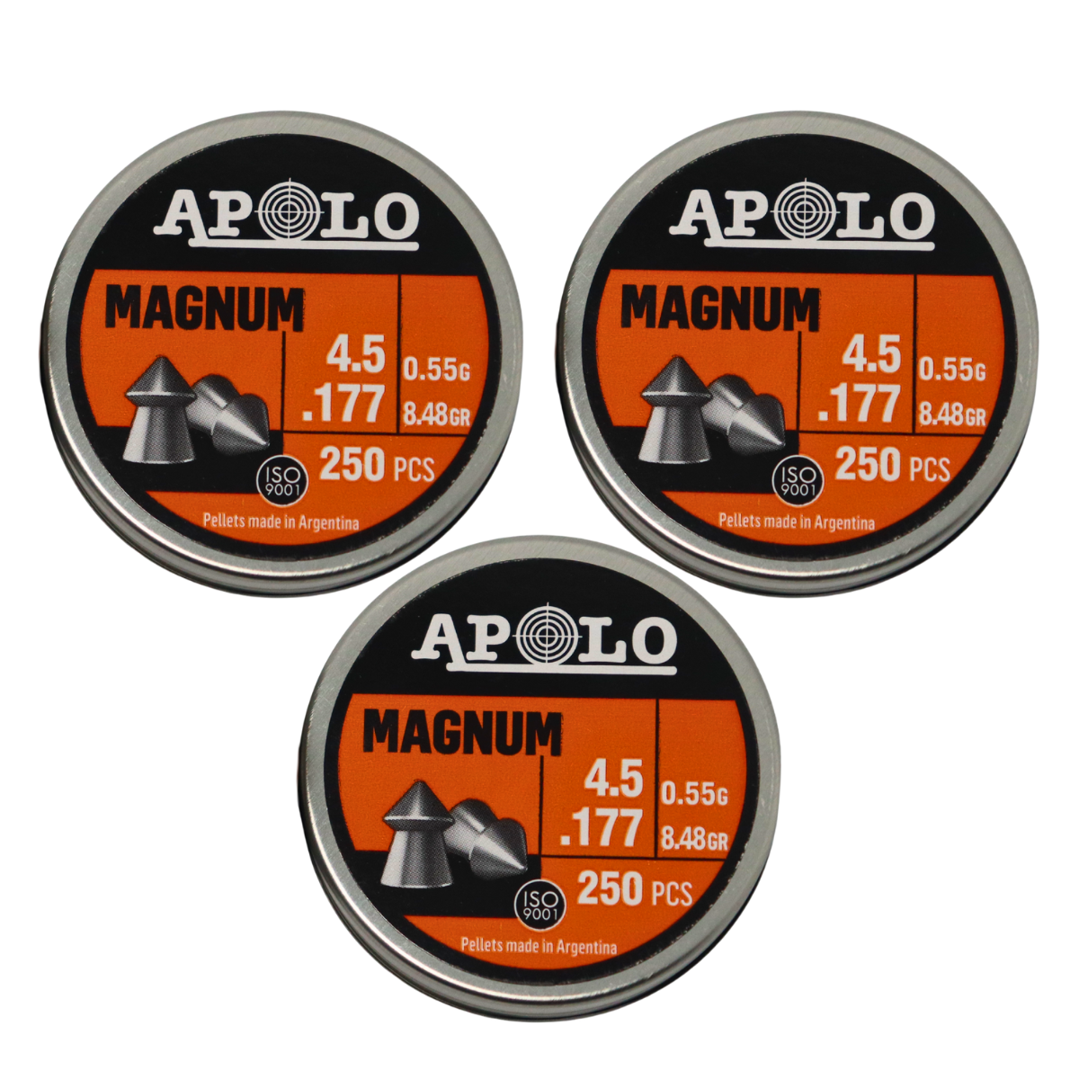 3 Pack Apolo Diábolo E-12002 4.5 mm Punta Magnum 8.48gr