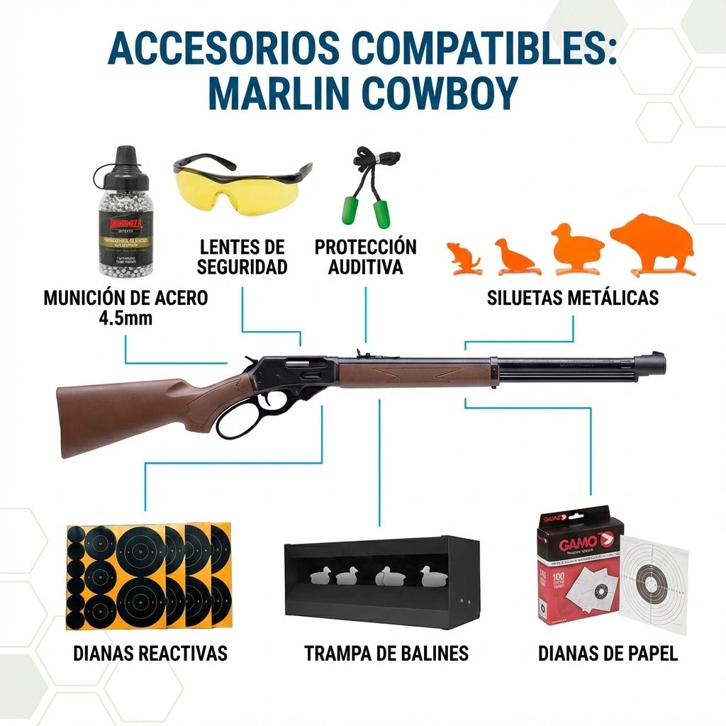Lanzador de Balines Umarex Marlin 4.5mm 650 Tiros 300 fps