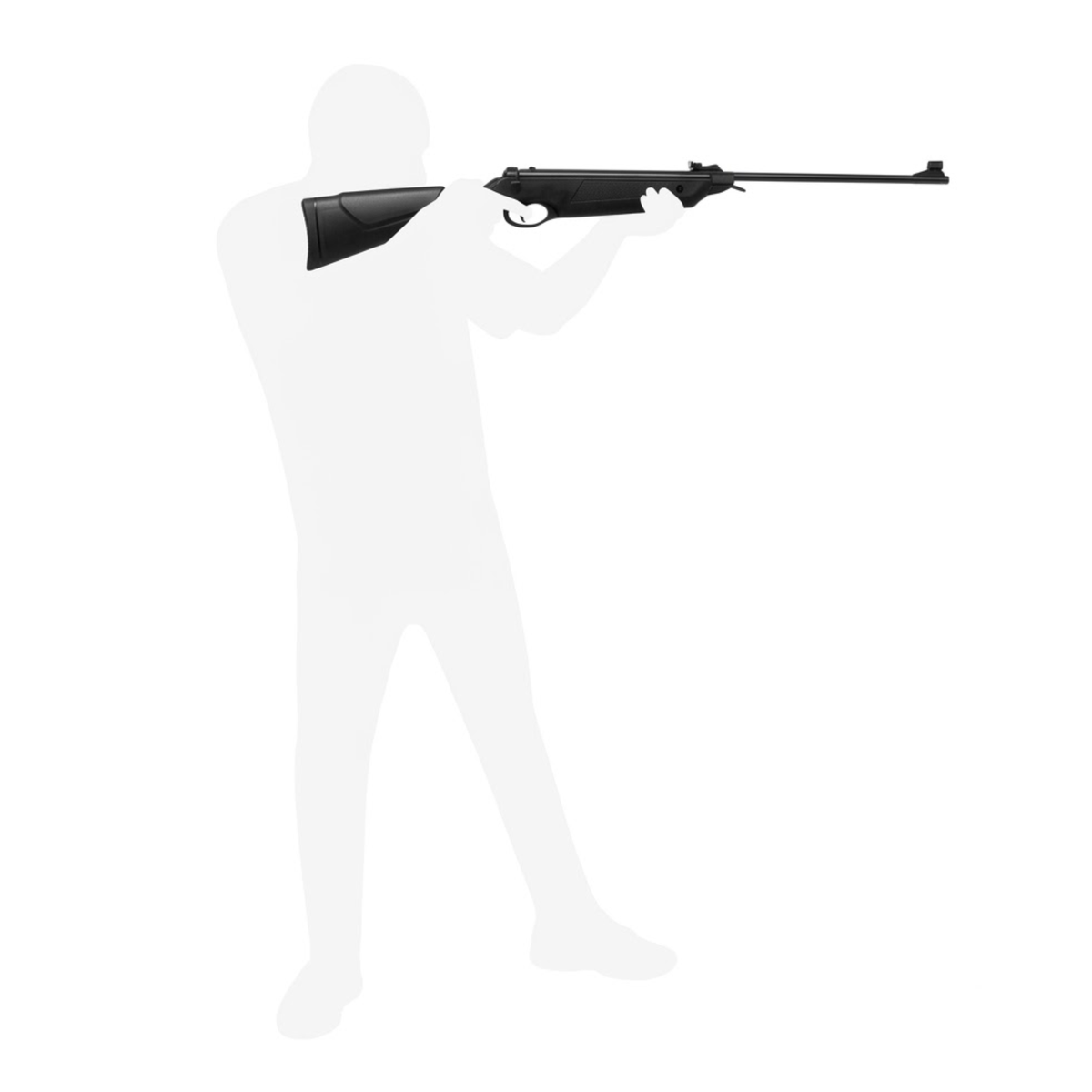 Diabolos 5.5 + Mira 4x20 + Silueta 4 Pz + Rifle Beeman 2063