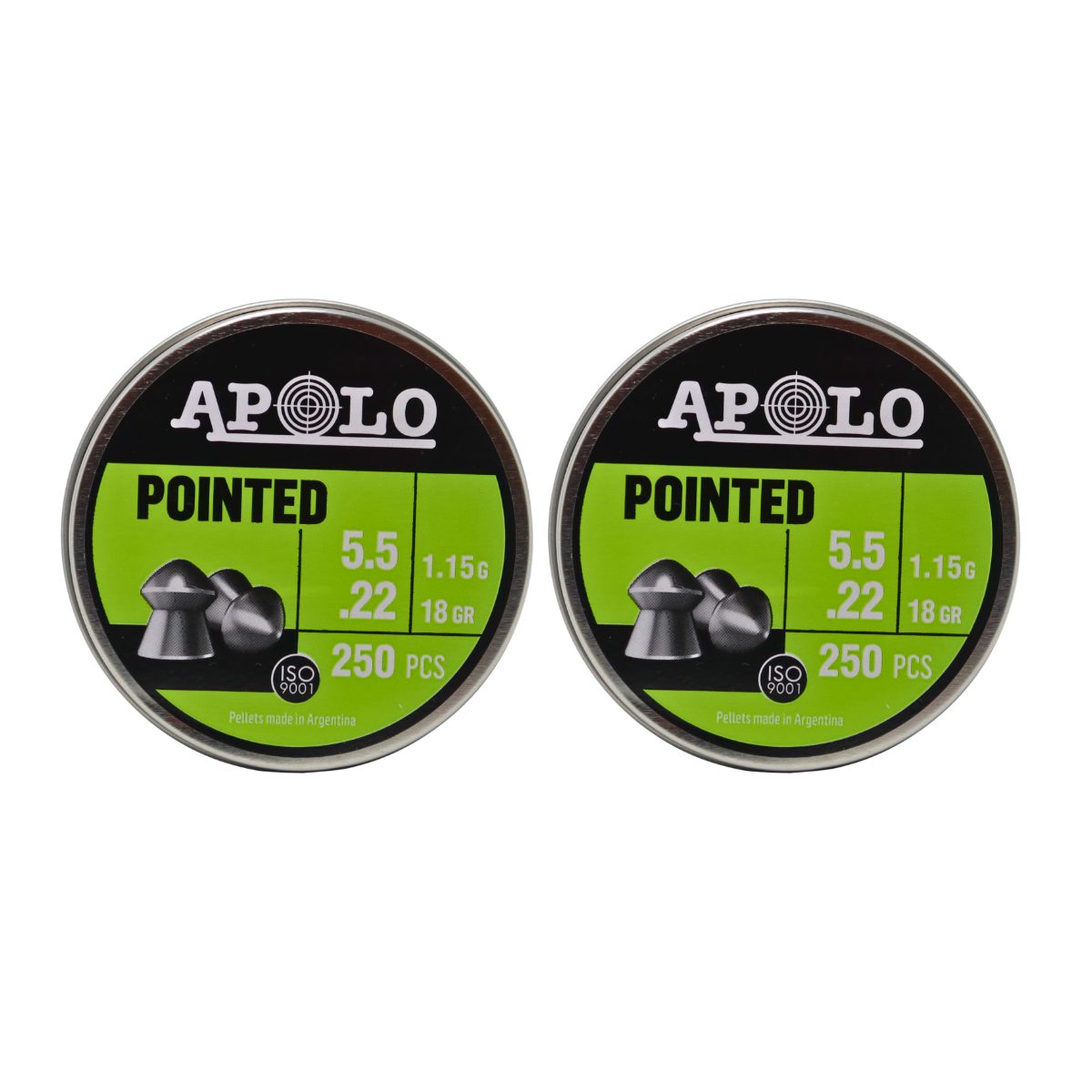 2 Pack Apolo Diábolo E-19601 5.5 mm Pointed Precision 18gr