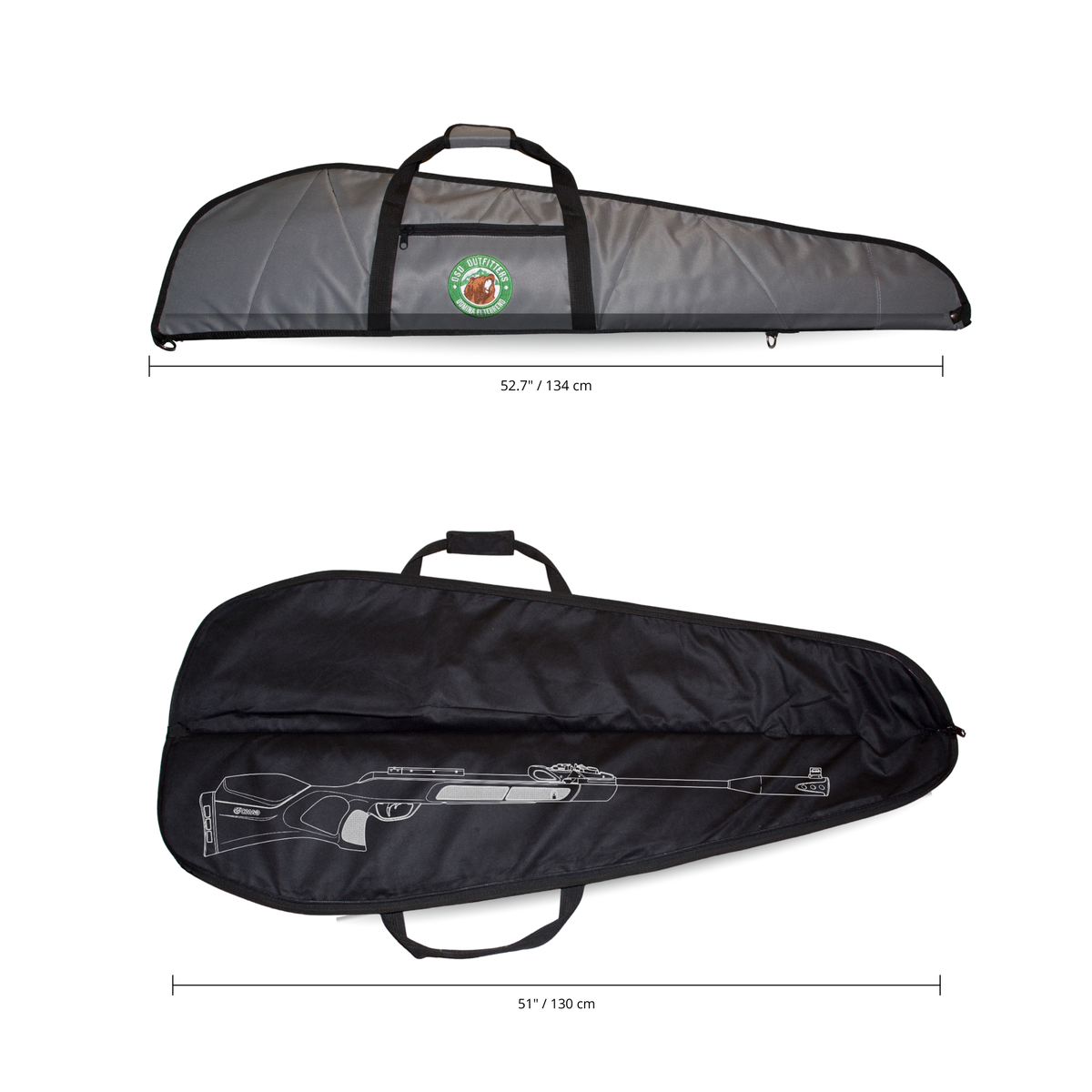Funda Para Rifle Deportivo 51 Pulgadas Oso FRM03134 Gris