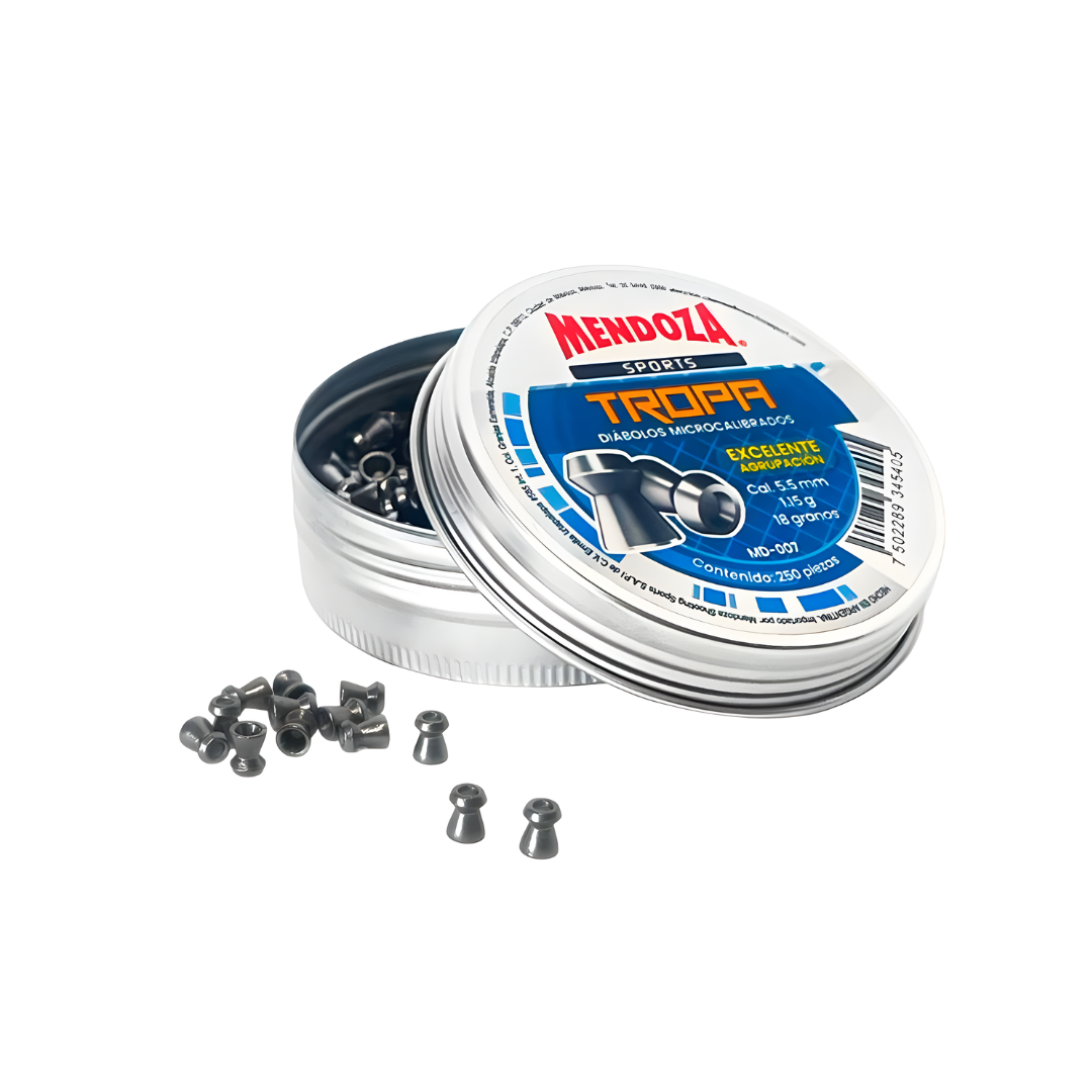 Diábolos 5.5mm Mendoza Tropa Md-007 Expansivos 250pz 2 Pack