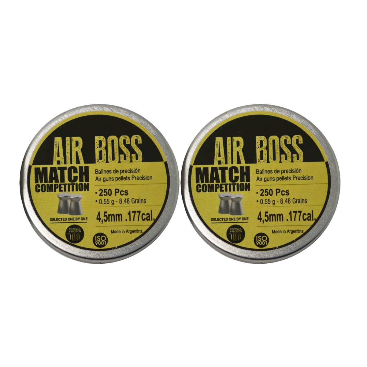2 Pack Air Boss Diábolo E-30301 4.5 mm Punta Plana 8.48 gr