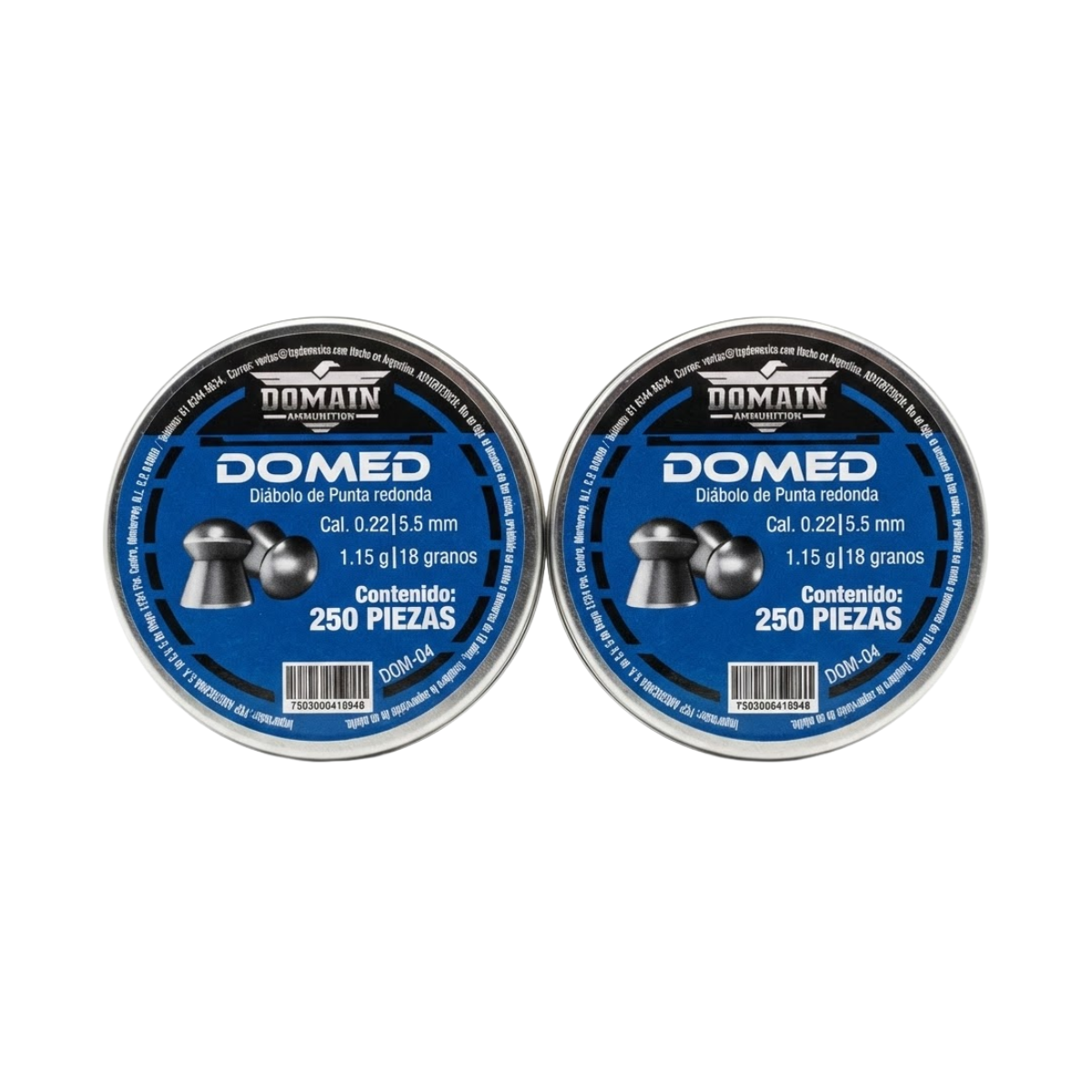 2 Pack Domain Diábolo DOM-04 Punta Redonda Caceria Precision