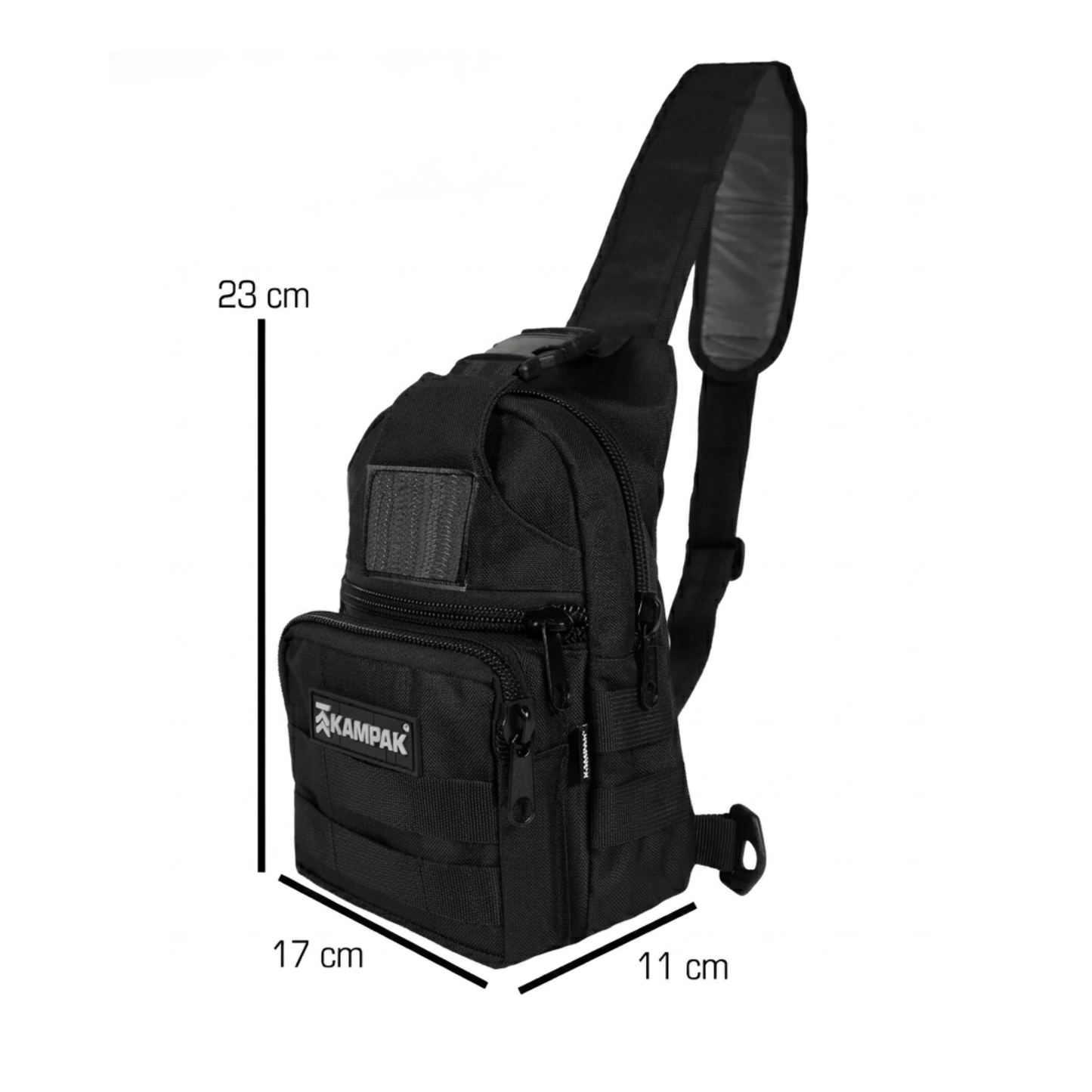 Pechera Kampak JB09 Táctica Negra Uso Deportivo Recreativo