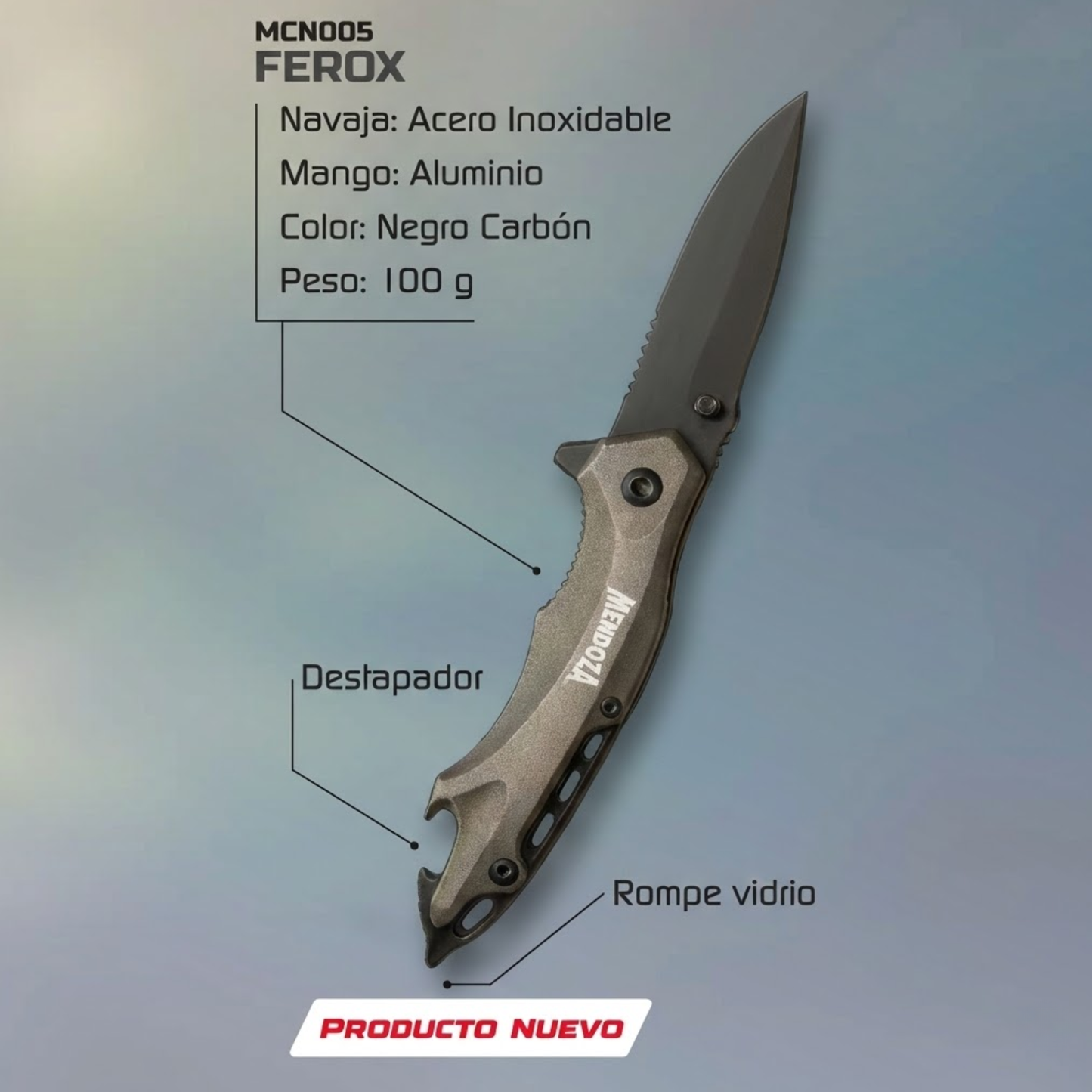 Navaja de Bolsillo Mendoza Ferox Acero Inoxidable