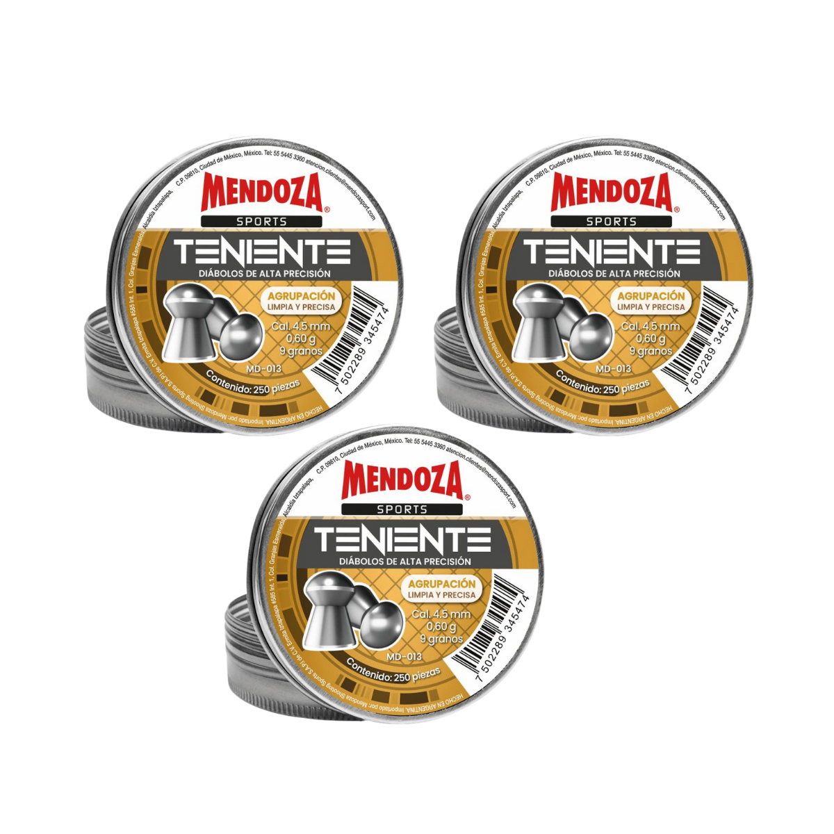 3 Pack Mendoza Diábolo MD-013 Punta Domo Alta Precisión