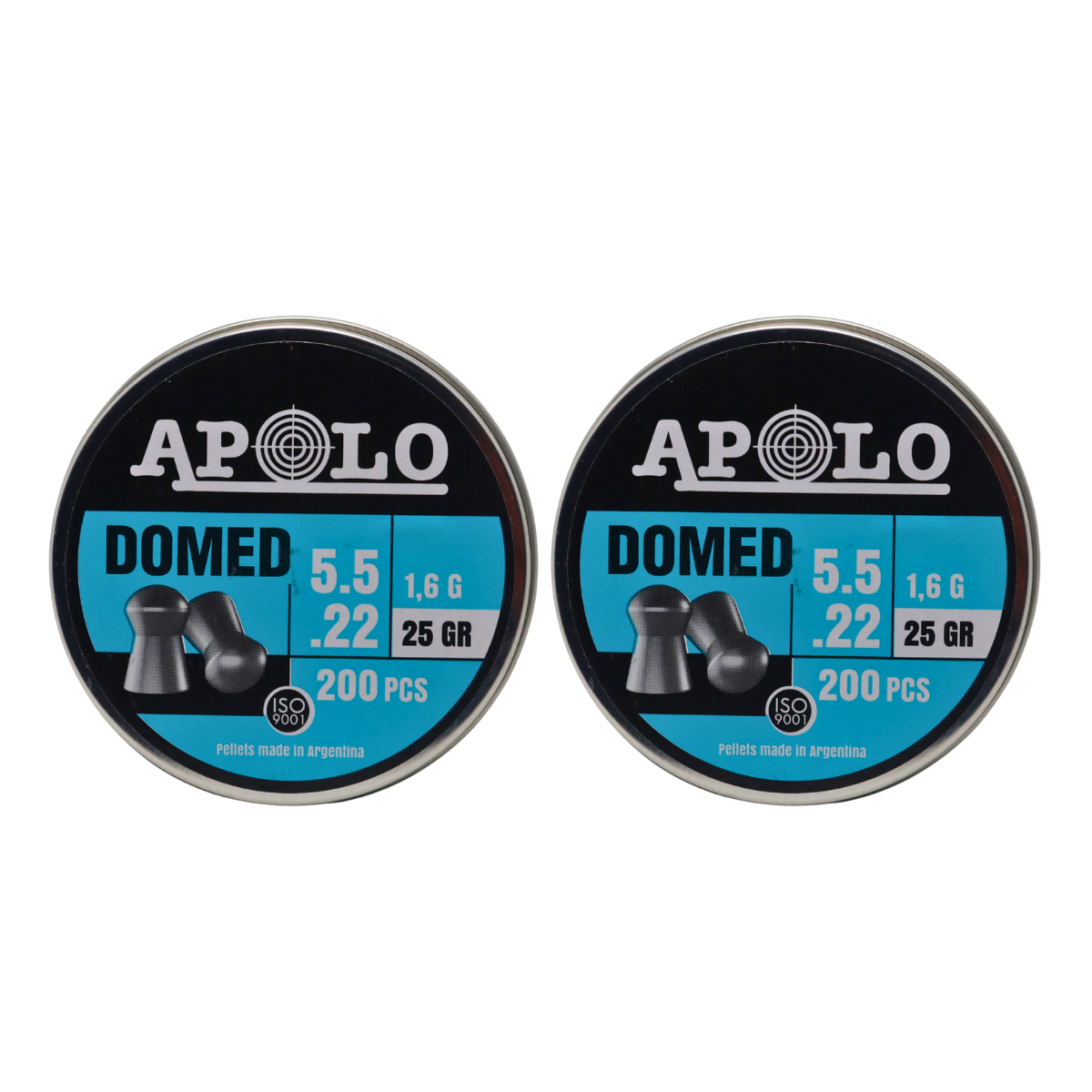 2 Pack Apolo Diábolo E-19918 5.5 mm Punta Domed Caceria 25gr