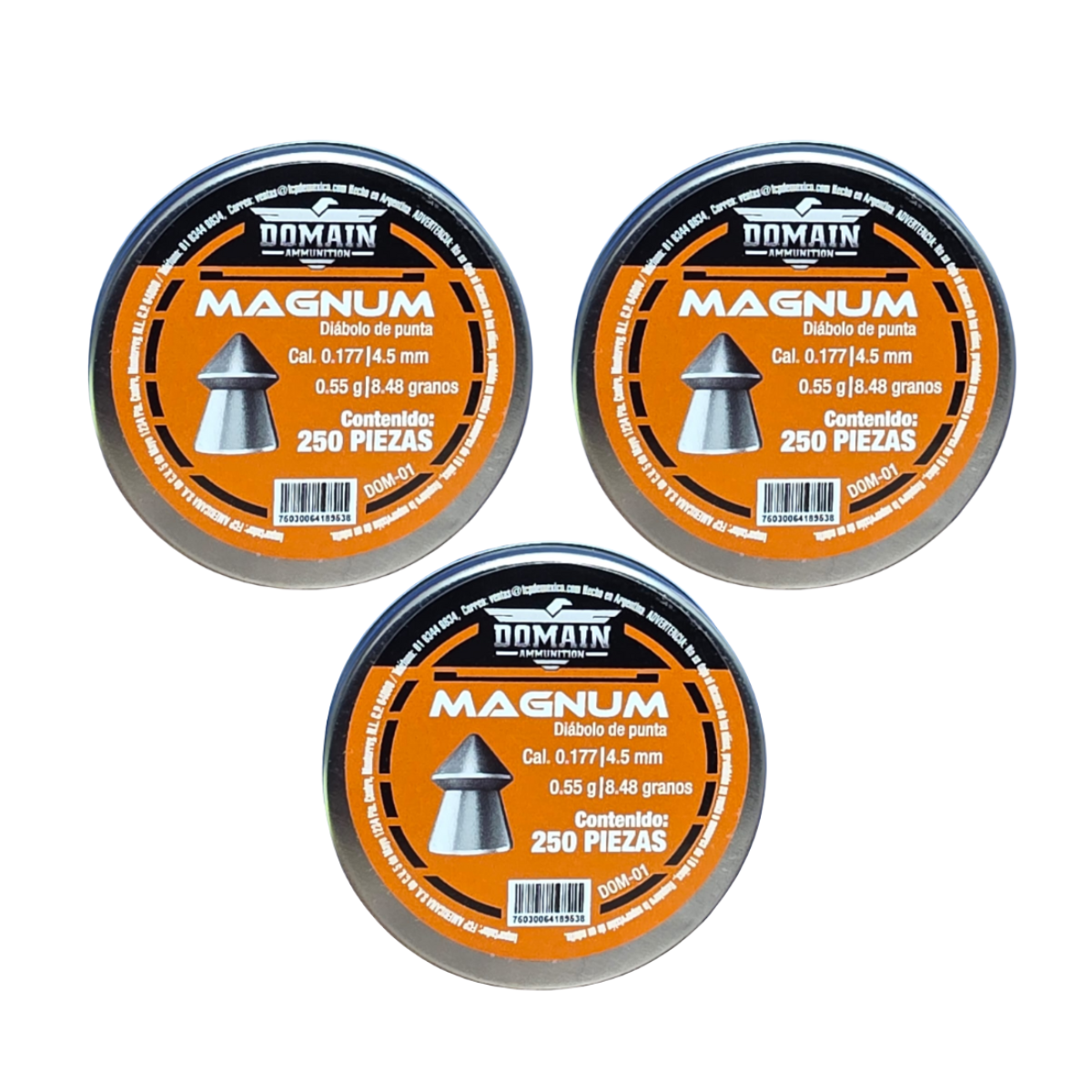 3 Pack Domain Diábolo DOM-01 de Punta Caza Menor / Plagas