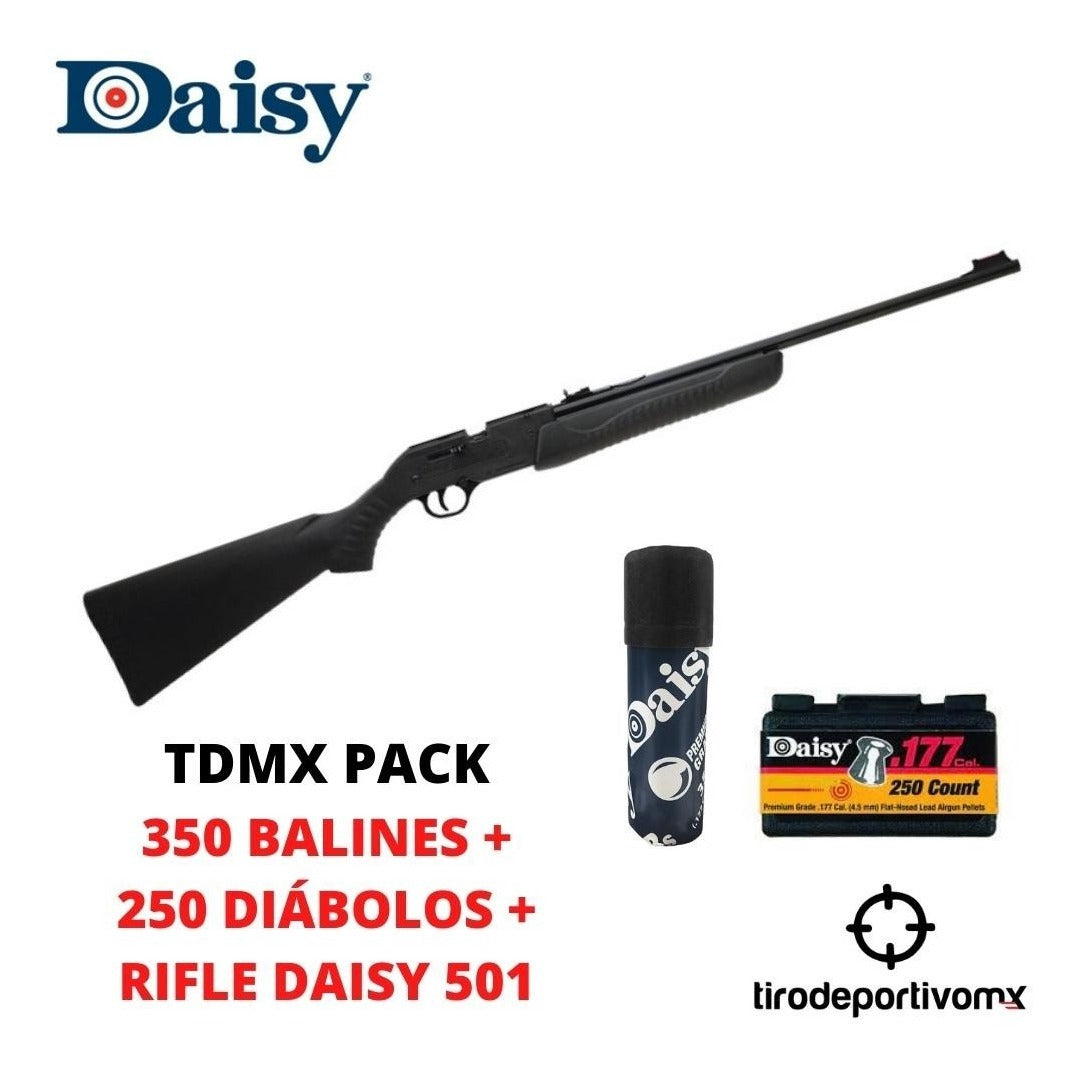 Kit Balines + Diabolos + Rifle Daisy Powerline 901 De Bombeo