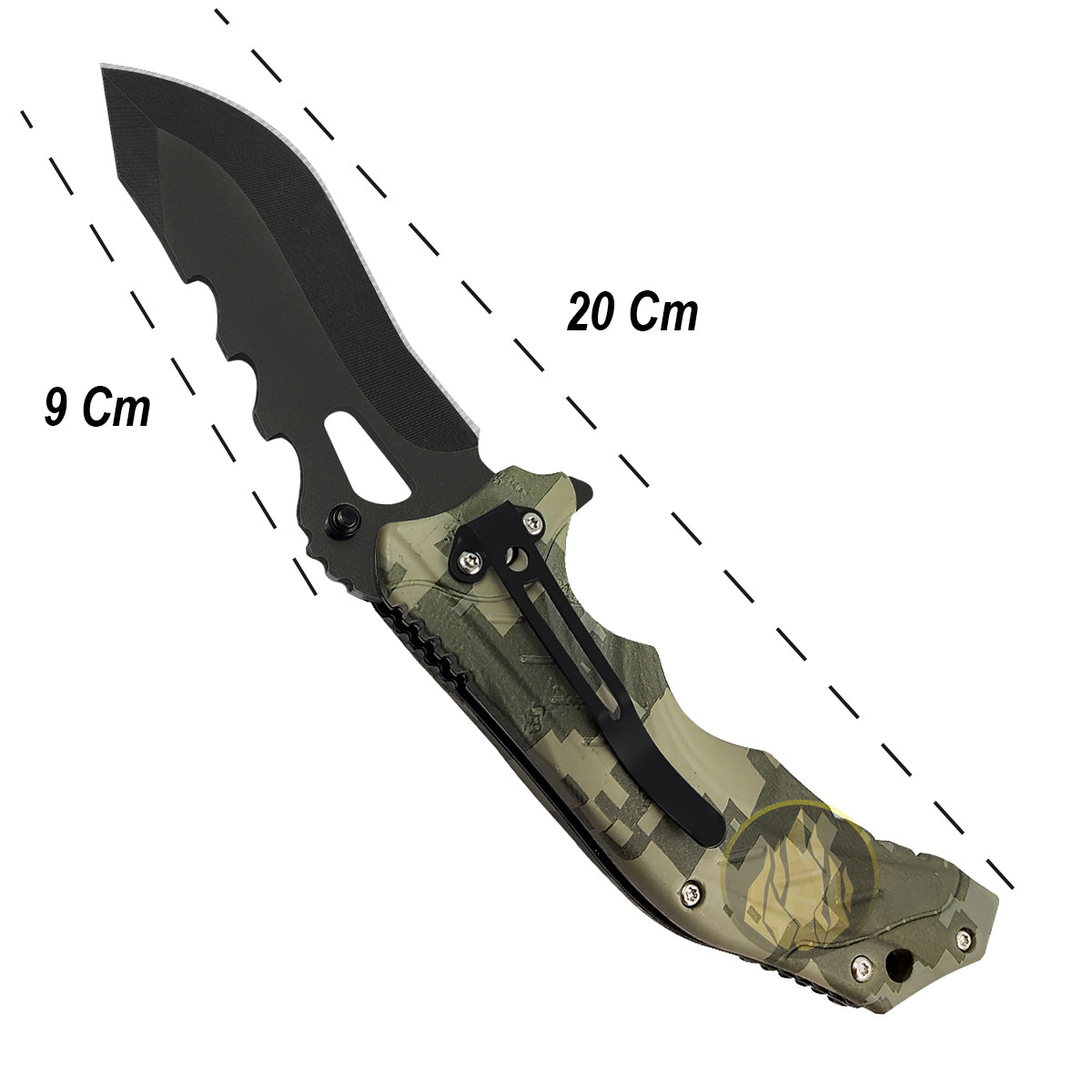 Navaja Cuchillo Clip Camuflaje Militar Semi Automática Caza