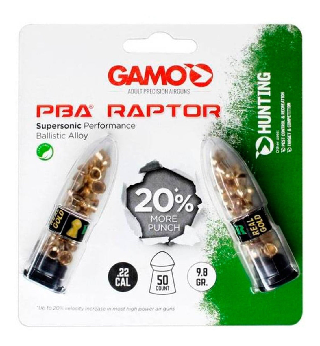 Diabolos Copitas Pba Gamo Raptor Oro Cal. 5.5 Mm 50 Pza