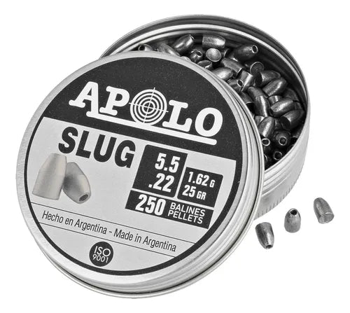 Diabolo Apolo E-19301 Slug 25gr Cal 5.5mm 250pz