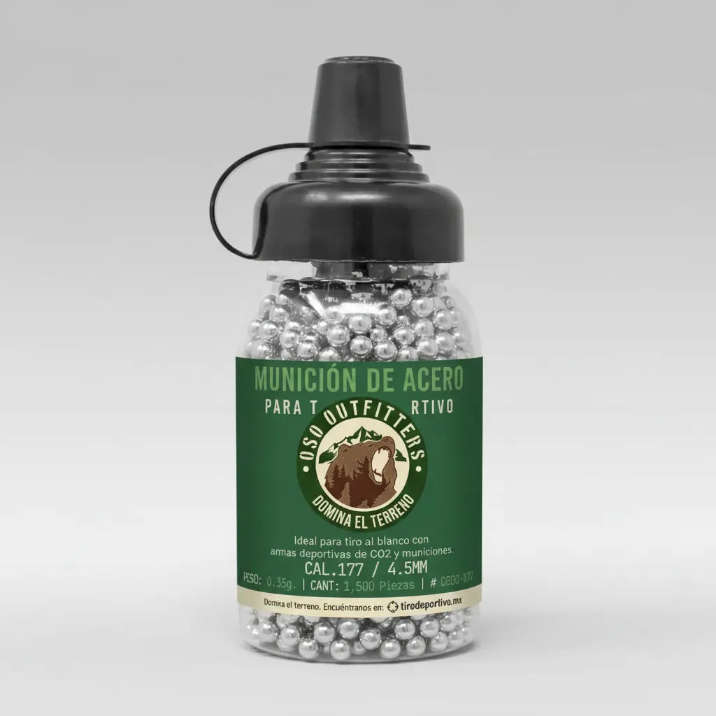 Balines Bbs Municiones 4.5mm Oso Outfitters 1500 Pz Tiro