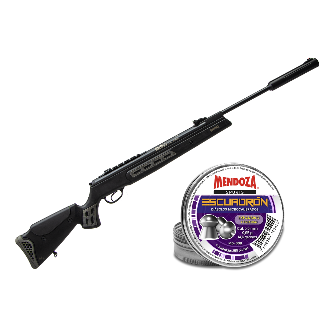 Rifle Bullfrog Mendoza Msh-006 Resorte Polimero 5.5mm + Diabolos