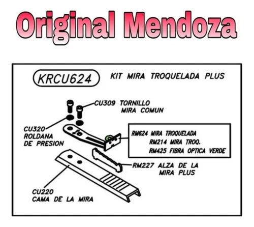 Mira Troquelada Original Mendoza Para Rifles De Diabolos