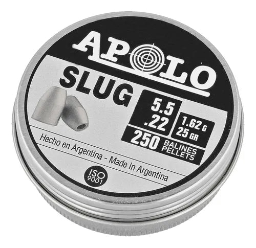 Diabolo Apolo E-19301 Slug 25gr Cal 5.5mm 250pz