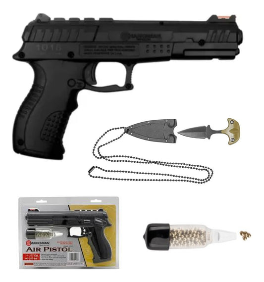 Pistola Resorte Marksman 1018 De 18 Tiros Bbs / Diabolo + Navaja