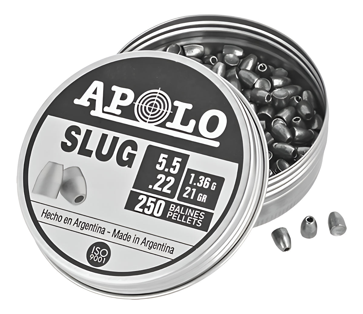 Diábolo Apolo 19300 Slug 21gr Cal 5.5mm 250pz