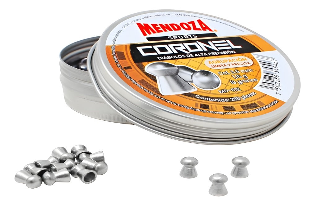 Diábolos 5.5mm Mendoza Coronel Md-012 Domo 250pz 2 Pack