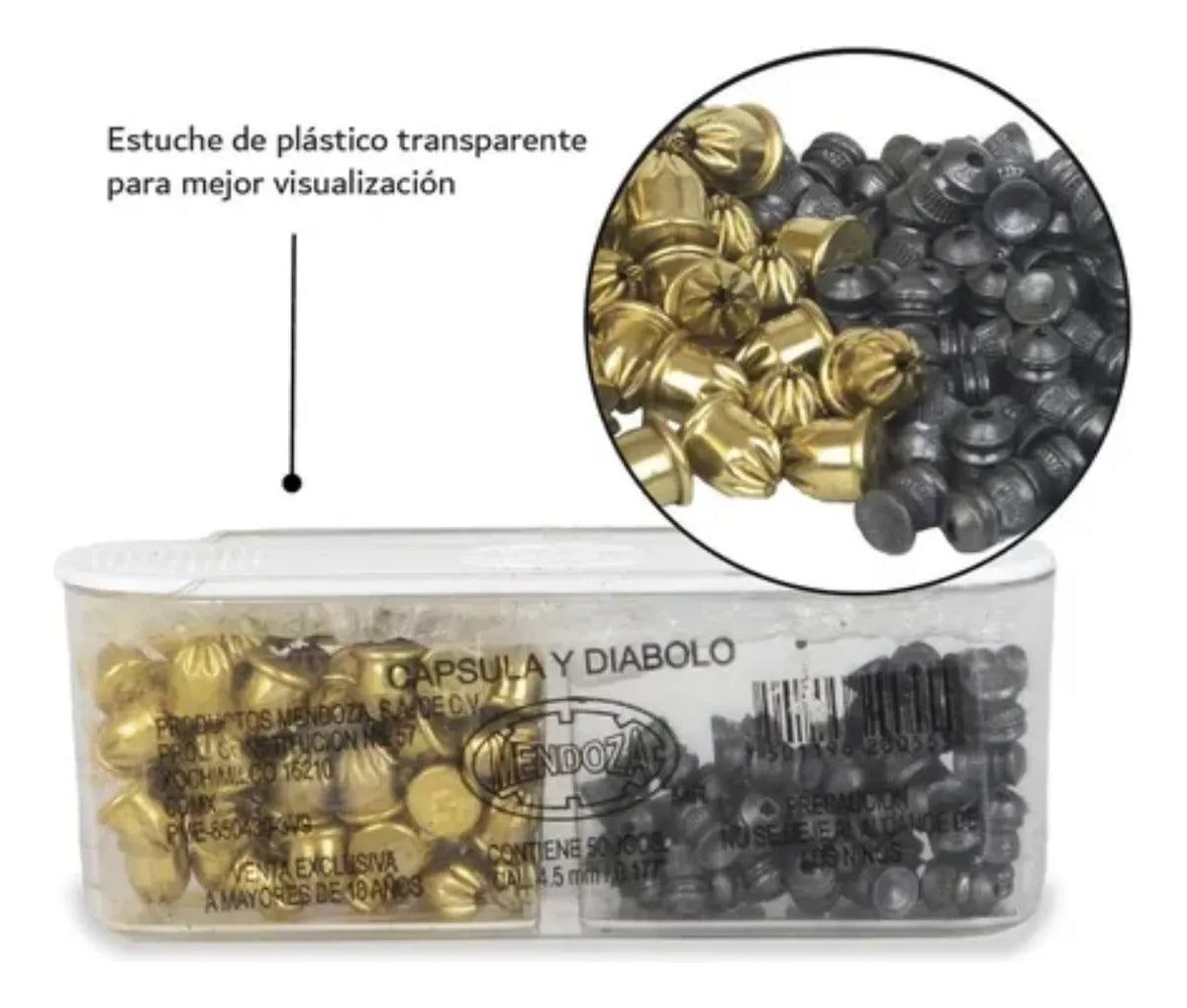 10 Pack Cápsula / Diábolo 4.5mm Sd-4.5-50-0555 Para 500tiros