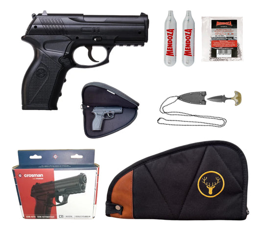 Pistola Co2 Crosman C11 Balines 4.5mm 18 Tiros Con Funda