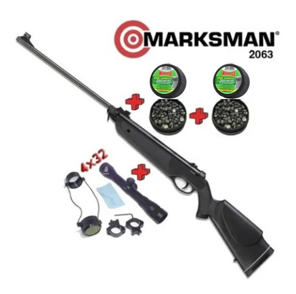 Diabolos 5.5 Mendoza 240pz + Rifle Marksman 2063 + Mira 4x32