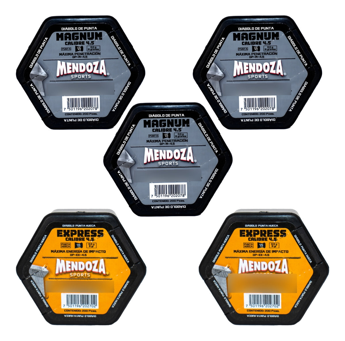5pack Diábolo Magnum Y Express Mendoza Cal 4.5mm
